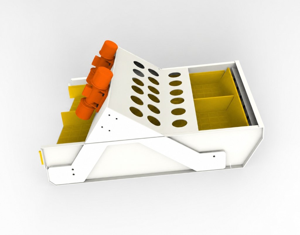 Split-Deck Dewatering Screen Layout Rendering